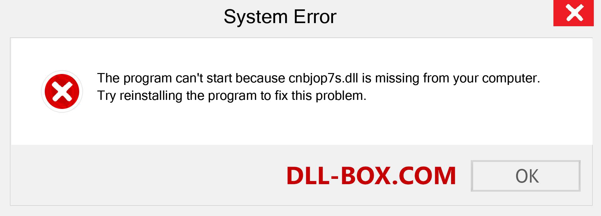  cnbjop7s.dll file is missing?. Download for Windows 7, 8, 10 - Fix  cnbjop7s dll Missing Error on Windows, photos, images